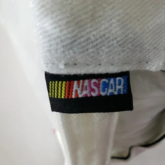 NWT,Nascar Racing Mens White/Multi-colored Velcro Strap closure  Ball Cap. - Picture 8 of 8
